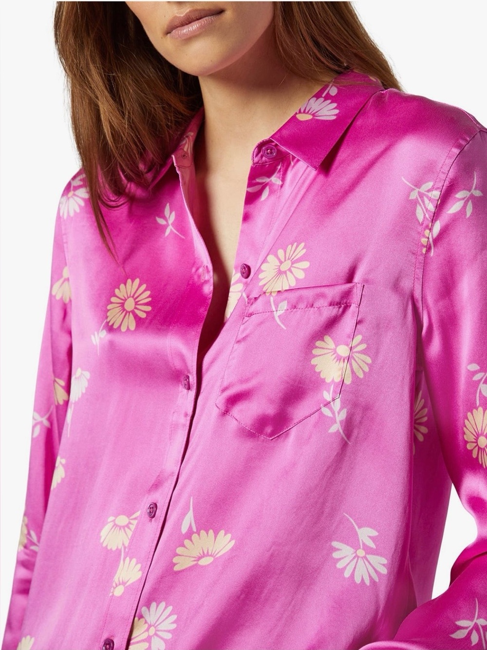 NEW Equipment Pink 100% Silk Leema Floral Button Down Silk Blouse - Picture 3 of 13